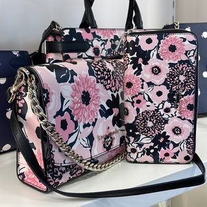 Kate Spade carson convertible crossbody & Staci Lg Continental Wallet Pink Multi